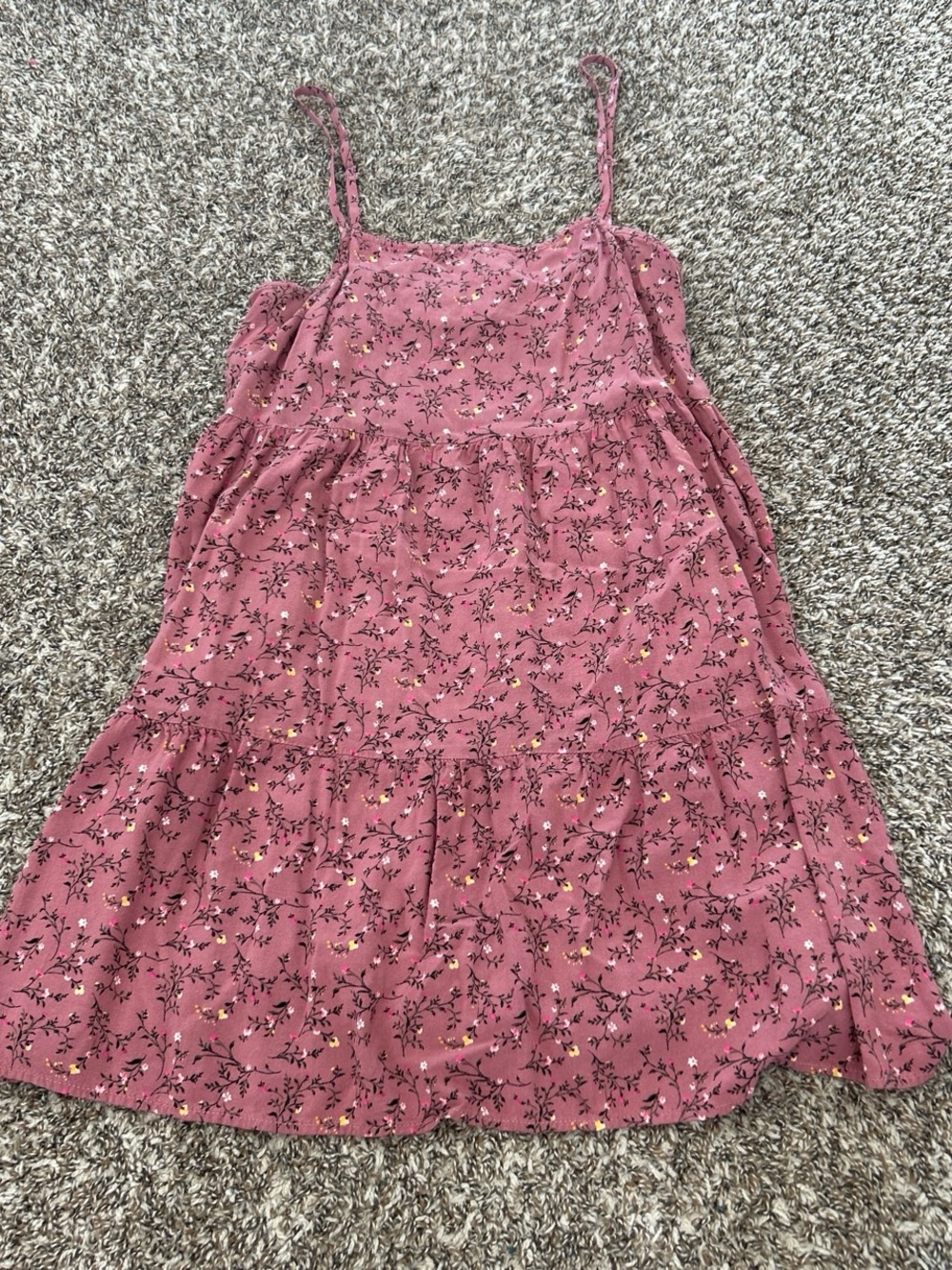 ' Mauve Floral Tiered Sundress